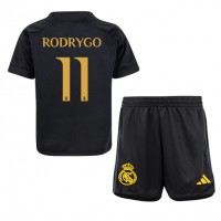 Dres Real Madrid Rodrygo Goes #11 Tretina pre deti 2023-24 Krátky Rukáv (+ trenírky)